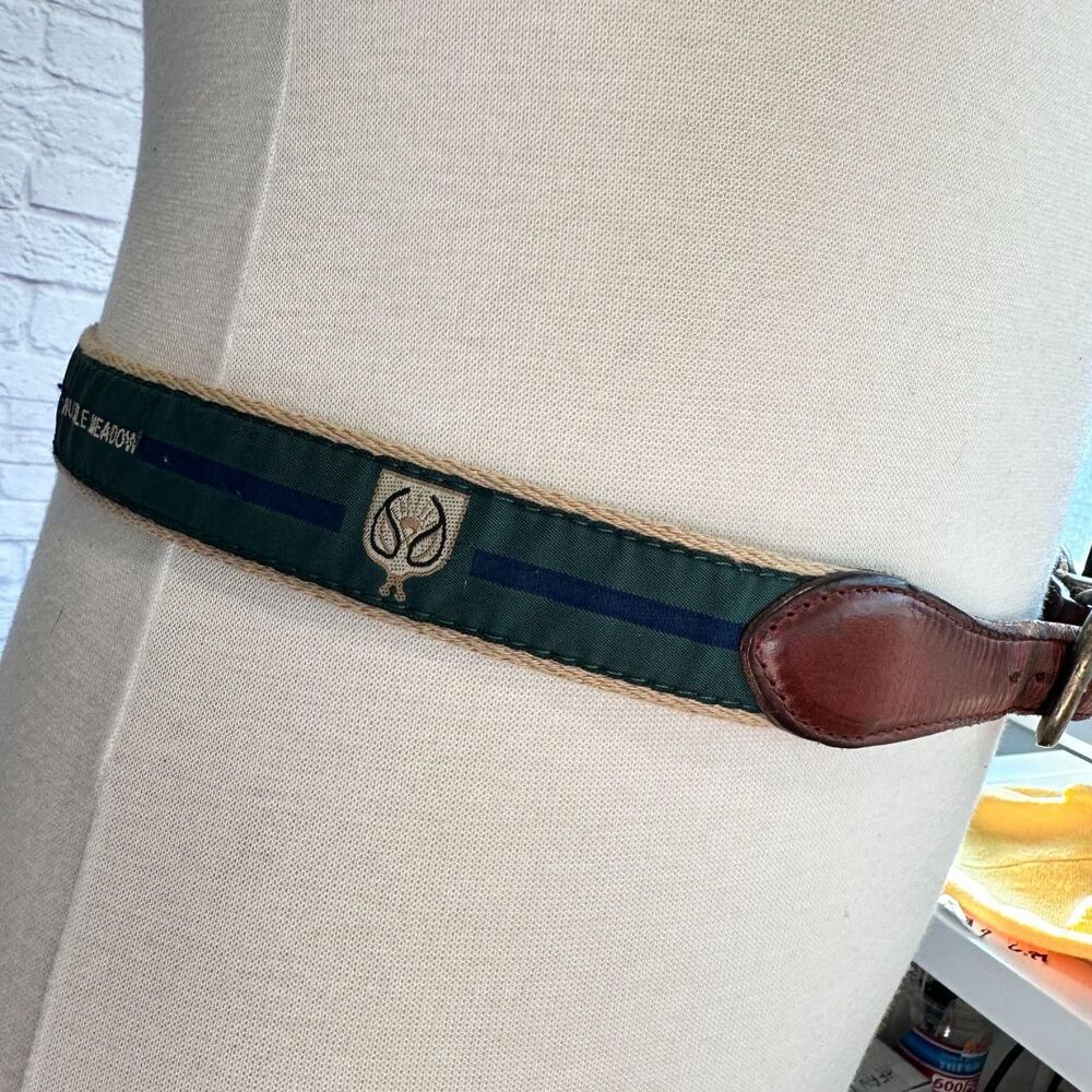 Ymi Men's Green and Blue Belt